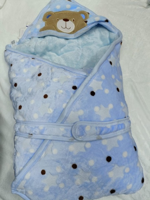 Hooded infant baby blanket & wrappers